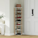 8 Tier Vertical Wooden Shoe Rack