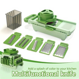 6 In 1 Foldable Food Vegetable Slicer Grater With Container