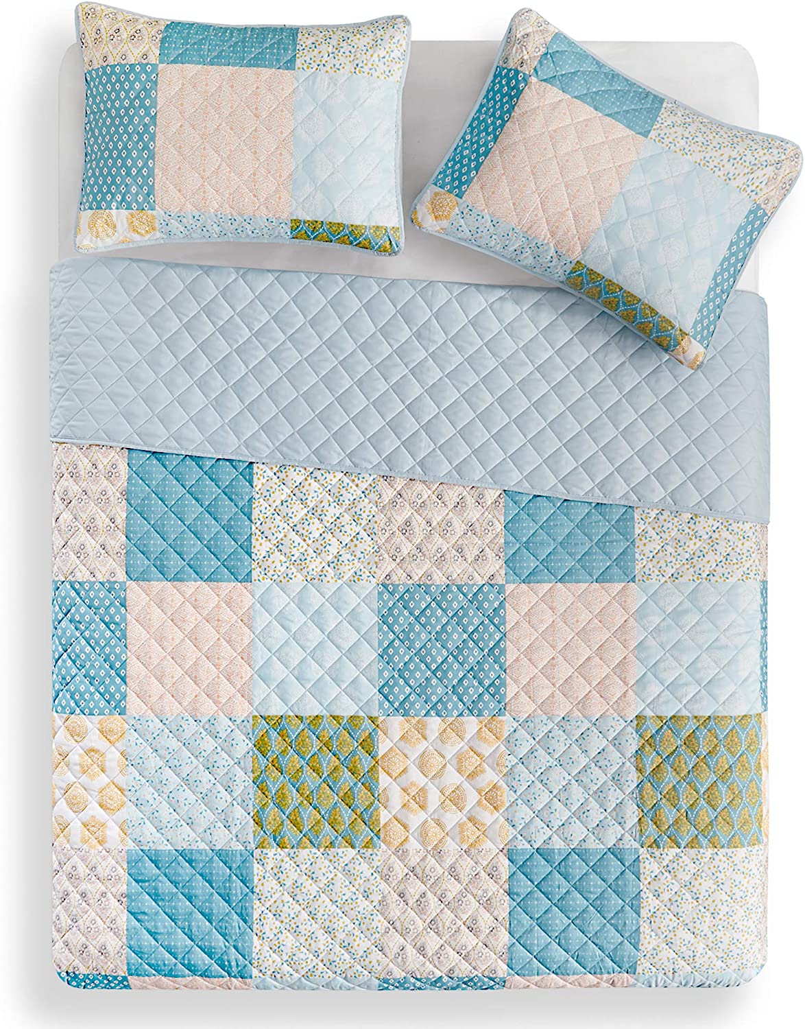 Hyde Lane Bedspread Quilt Set -  Emy Boho Patchwork
