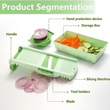 6 In 1 Foldable Food Vegetable Slicer Grater With Container