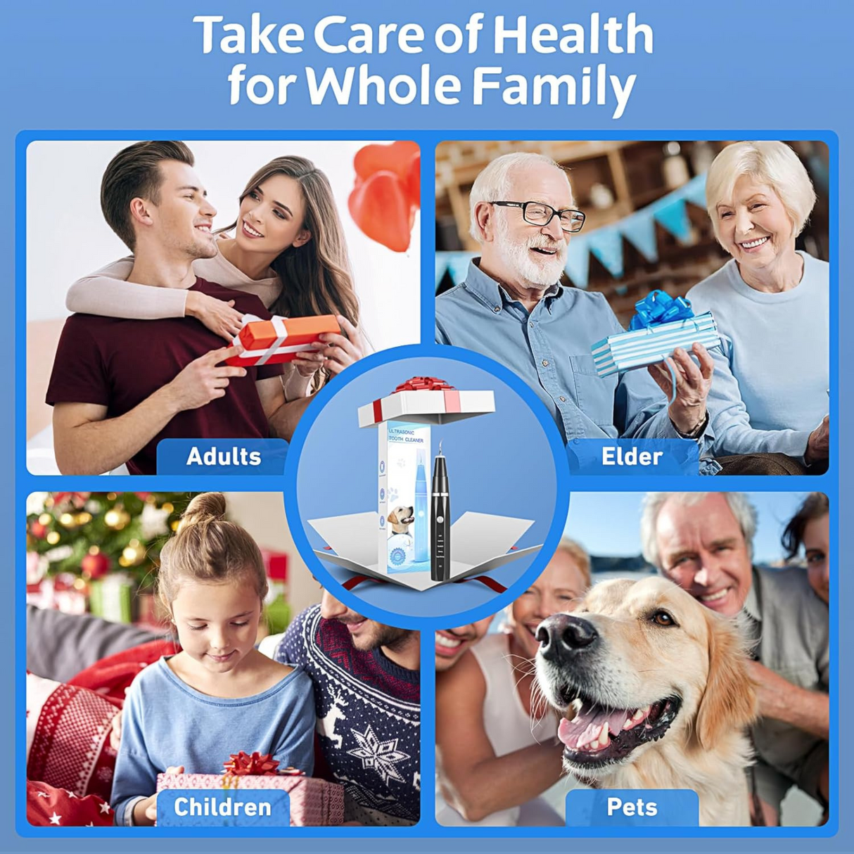 Dog Tooth Plaque Remover with 3-Sided Tooth Brush Kit
