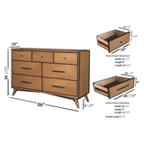 Alpine Furniture Flynn Dresser Cherry Acorn