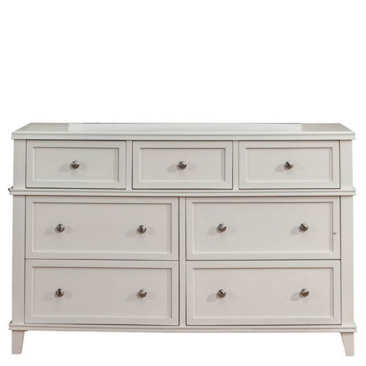 Alpine Furniture Potter 7 Drawer Dresser White 955-03