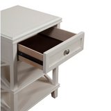 Alpine Furniture Potter White 1 Drawer Nightstand