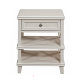 Alpine Furniture Potter White 1 Drawer Nightstand