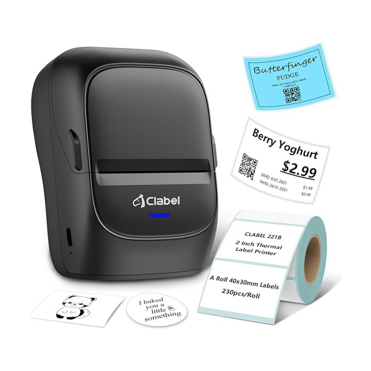 Clabel Portable Bluetooth 221B Inkless Label Maker Printer Machine