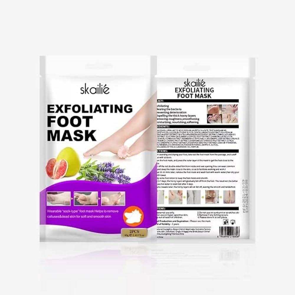 Skailie Exfoliating Foot Mask (2 pack)