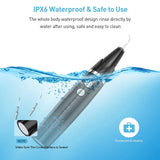 Dental calculus remover kit submerged in water highlighting waterproof feature. Electric scaler designed for safe and hygienic cleaning.