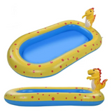 FiGoal Inflatable Sprinkler Dinosaur Swimming Pool for Kids