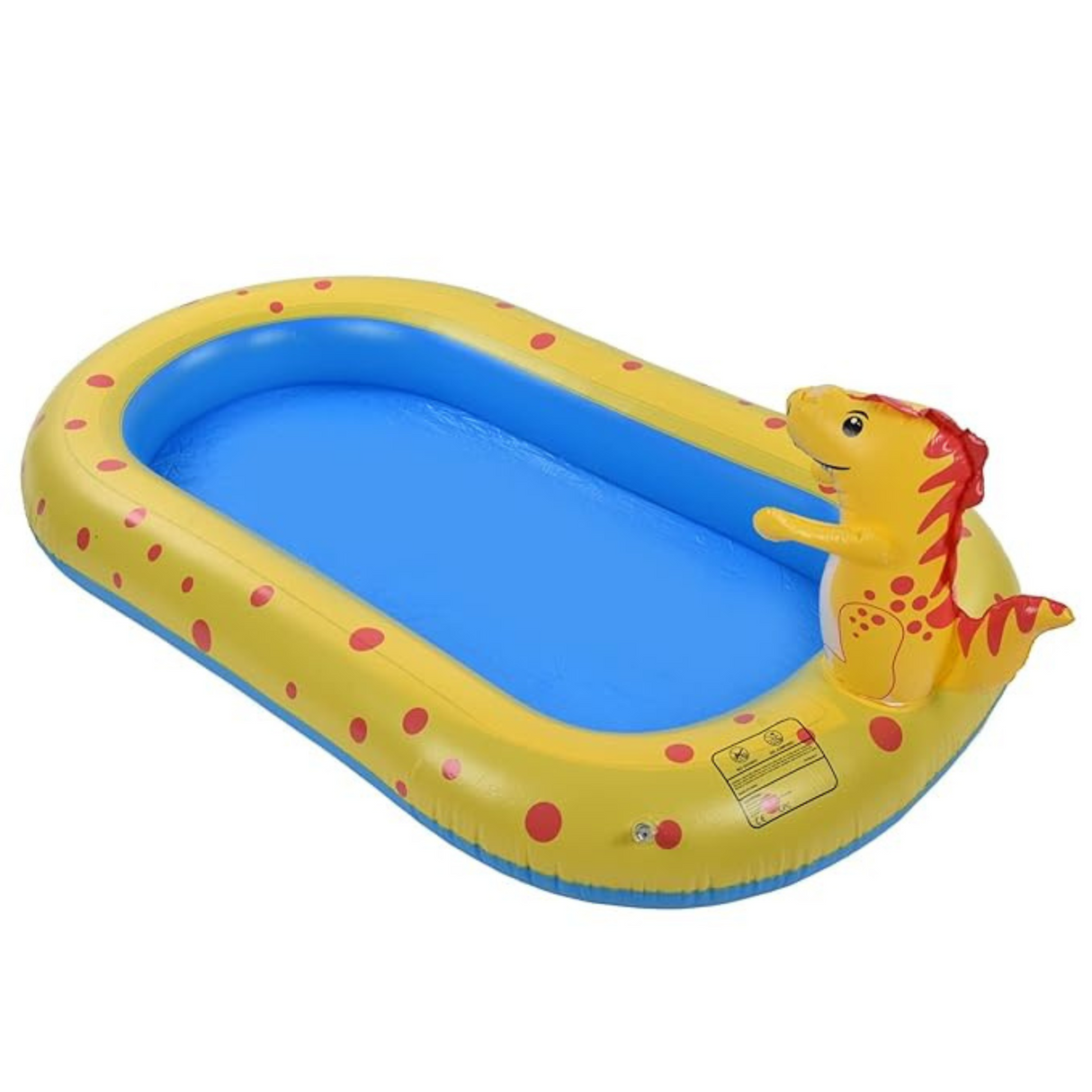 FiGoal Inflatable Sprinkler Dinosaur Swimming Pool for Kids