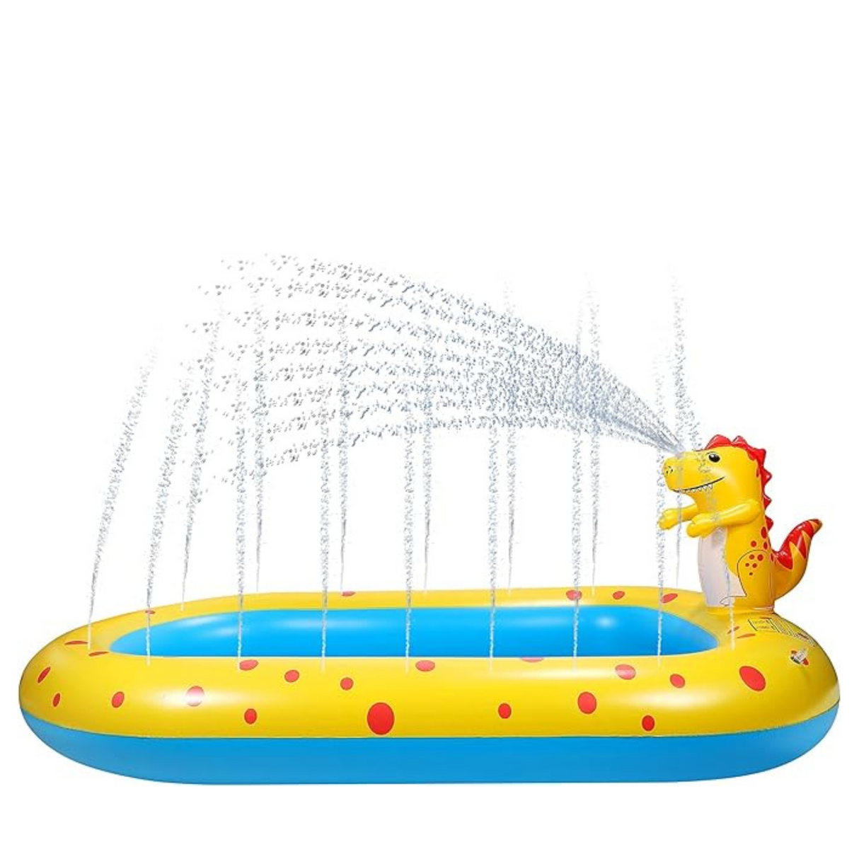 FiGoal Inflatable Sprinkler Dinosaur Swimming Pool for Kids