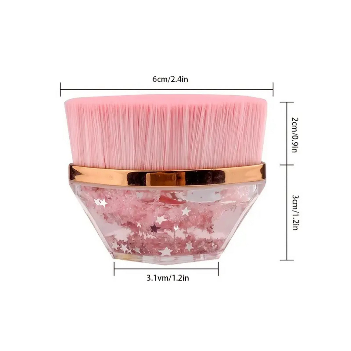 Flat Top Liquid Quicksand Handle Foundation Brush