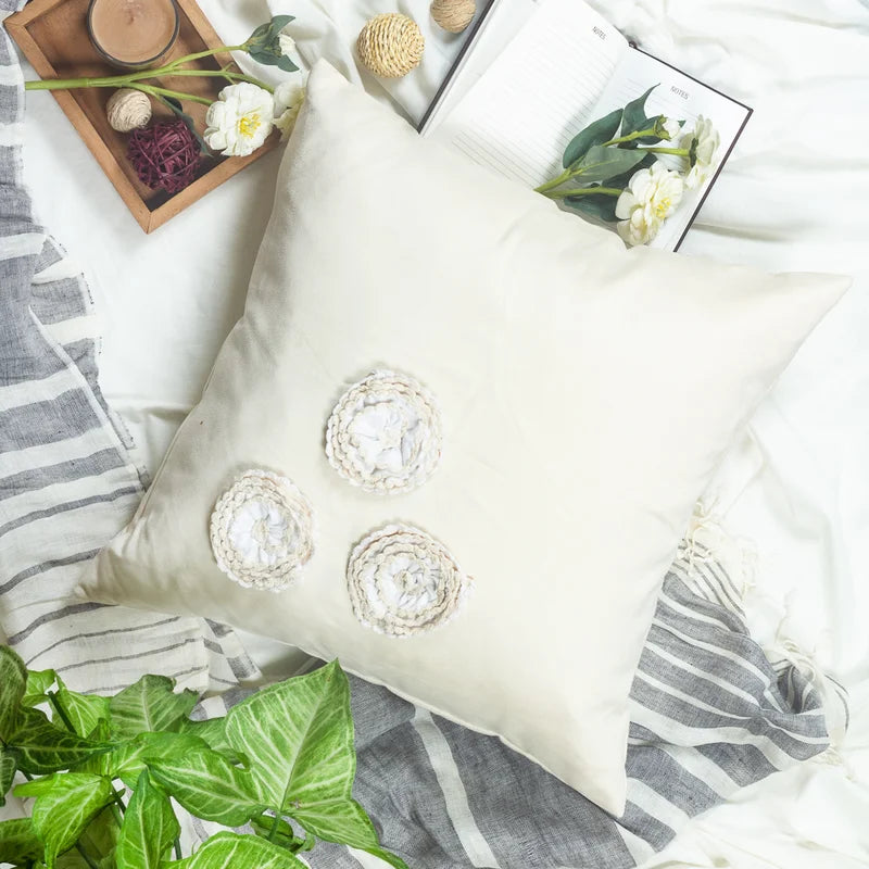 Floral Polyester Throw Pillow