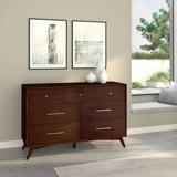 Flynn 7-Drawer Mahogany Solids and Veneer Dresser 966WAL-03