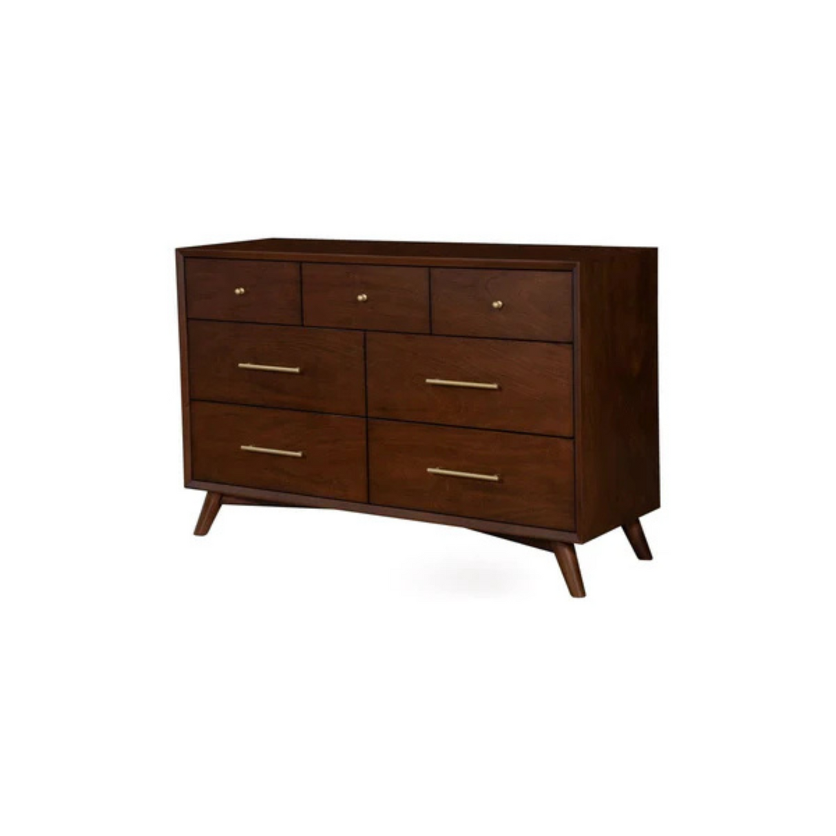 Flynn 7-Drawer Mahogany Solids and Veneer Dresser 966WAL-03