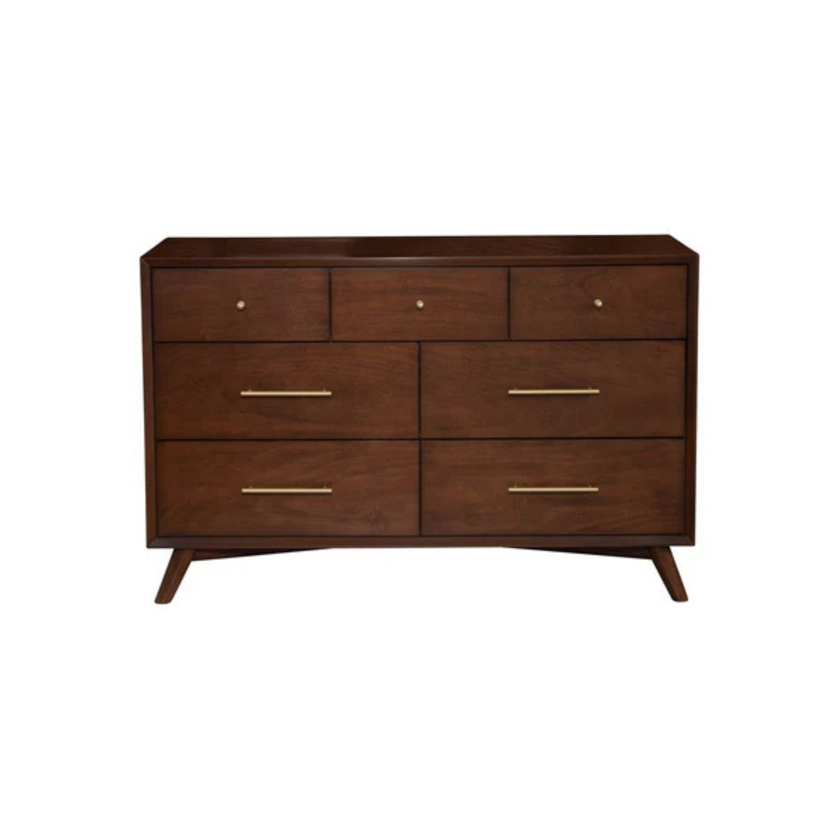 Flynn 7-Drawer Mahogany Solids and Veneer Dresser 966WAL-03