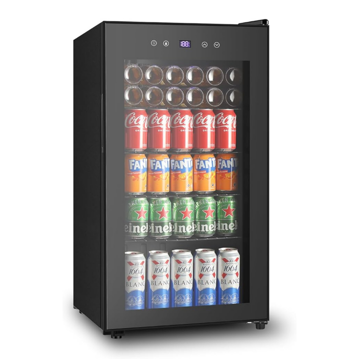 Freestanding  Beverage Refrigerator and Cooler with Digital Temperature Display