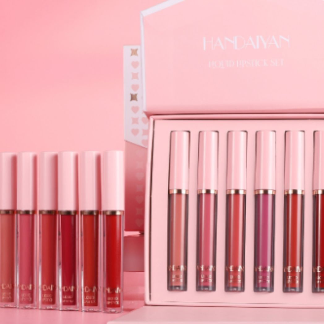 Handaiyan 6 Colors Matte Velvet Liquid Lipstick Set