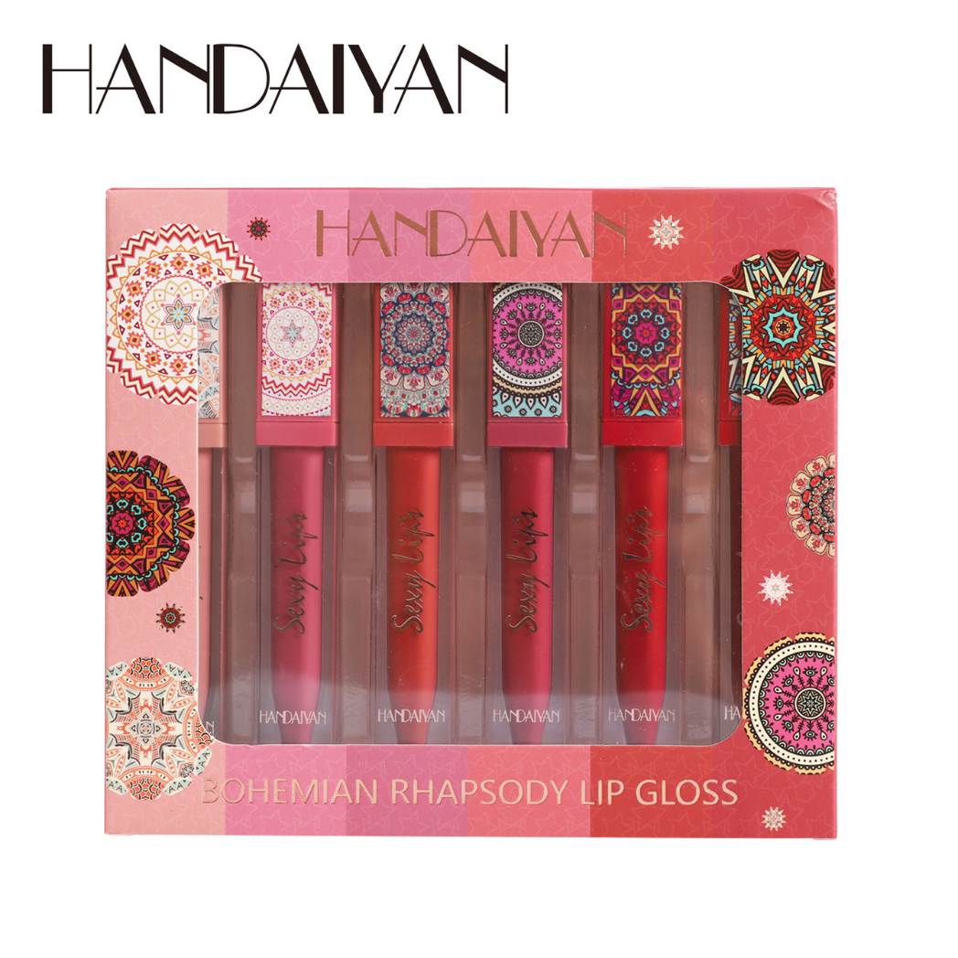 Handaiyan 6pc Bohemian Rhapsody Lip Gloss Set