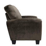 Homelegance Rubin 63 Plush Fabric Loveseat 9734CH2 side view detail