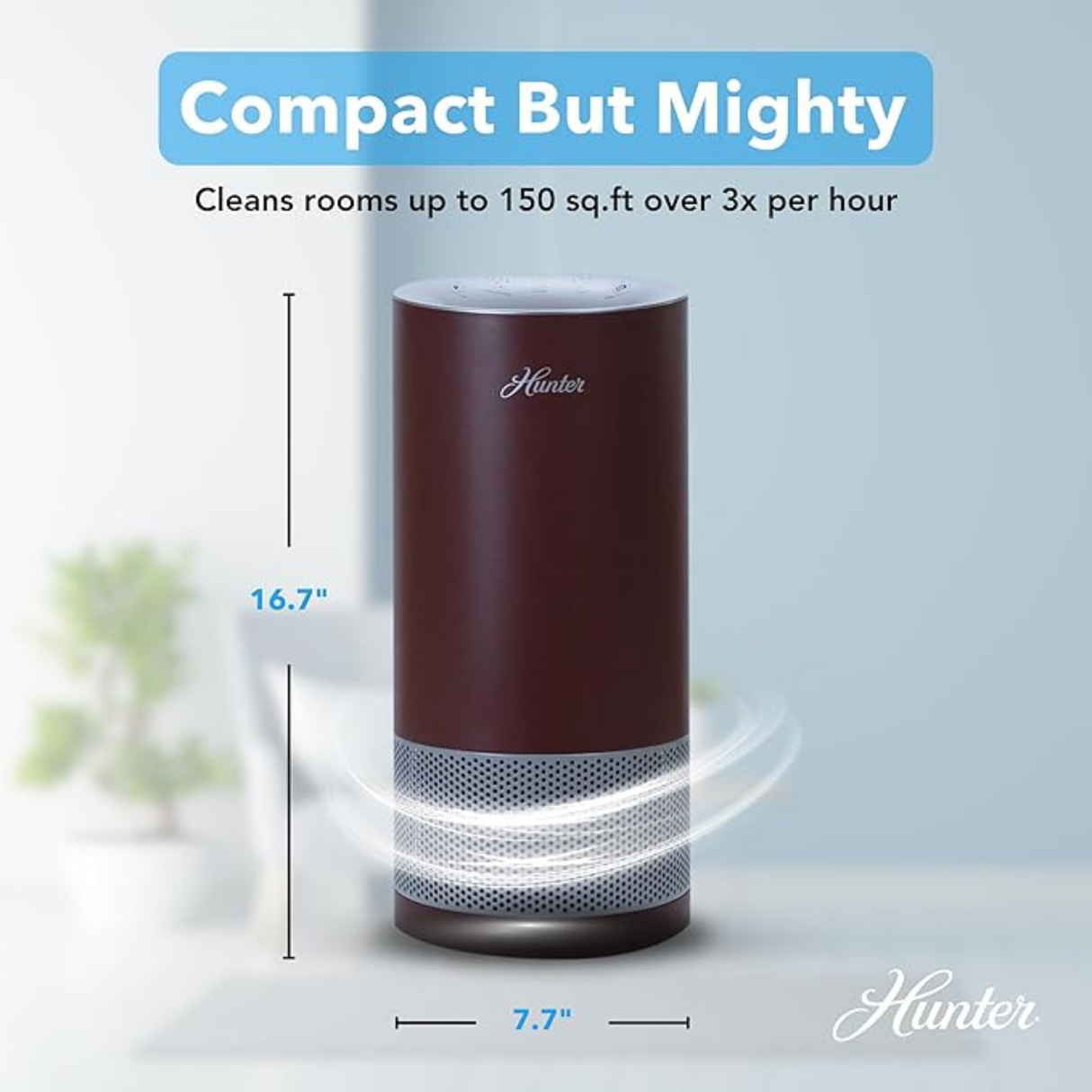 Hunter Fan HP450UV True HEPA UVC Light Technology Air Purifier