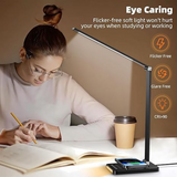 LED Desk Lamp With Wireless Charger