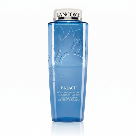 Lancome Bi-Facil eye makeup remover packaging, full bottle front view