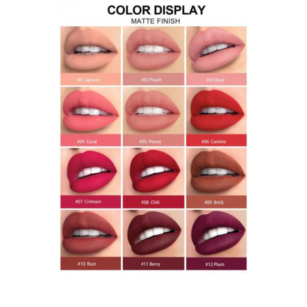 Matte Lip Crayon 12 Colors Pack