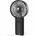 Black portable handheld fan with sturdy design and front grille