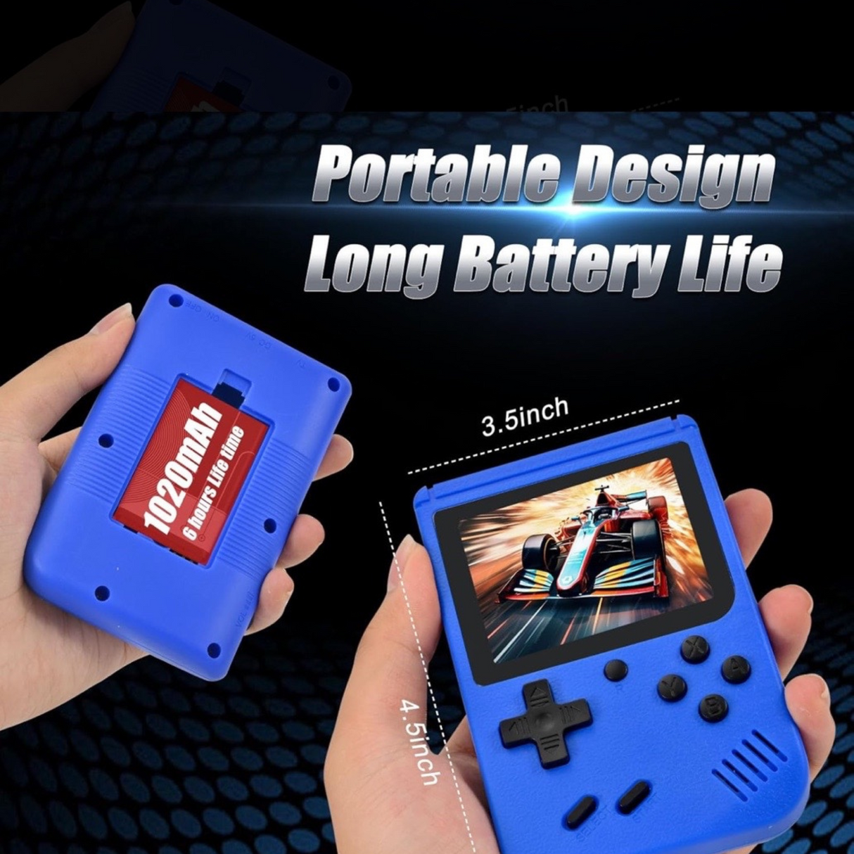 Portable Retro Gaming Console with 500 Classic FC Games