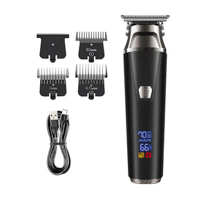Hair clipper kit with guide combs and USB charging cable