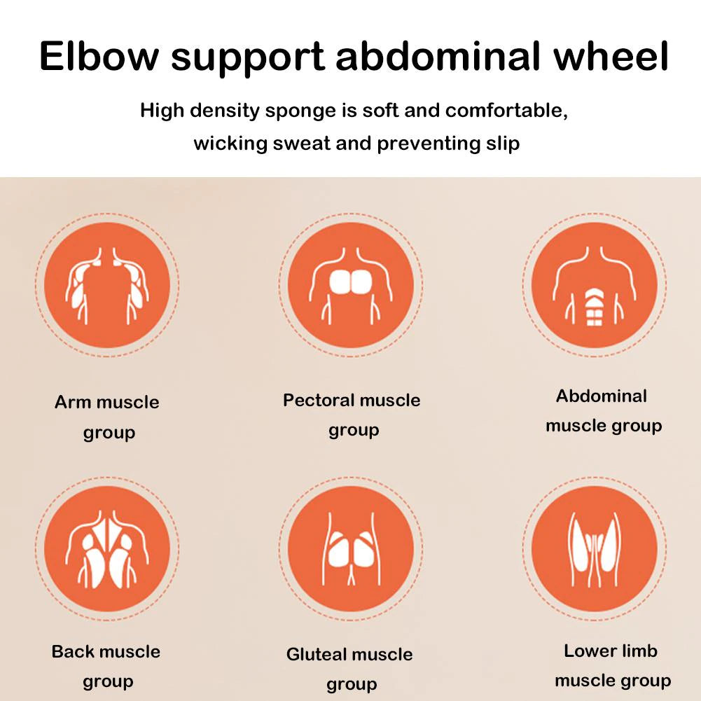 Automatic Rebound Home Exercising Roller Wheel | Ab Core Strength Training Wheels with Elbow Support