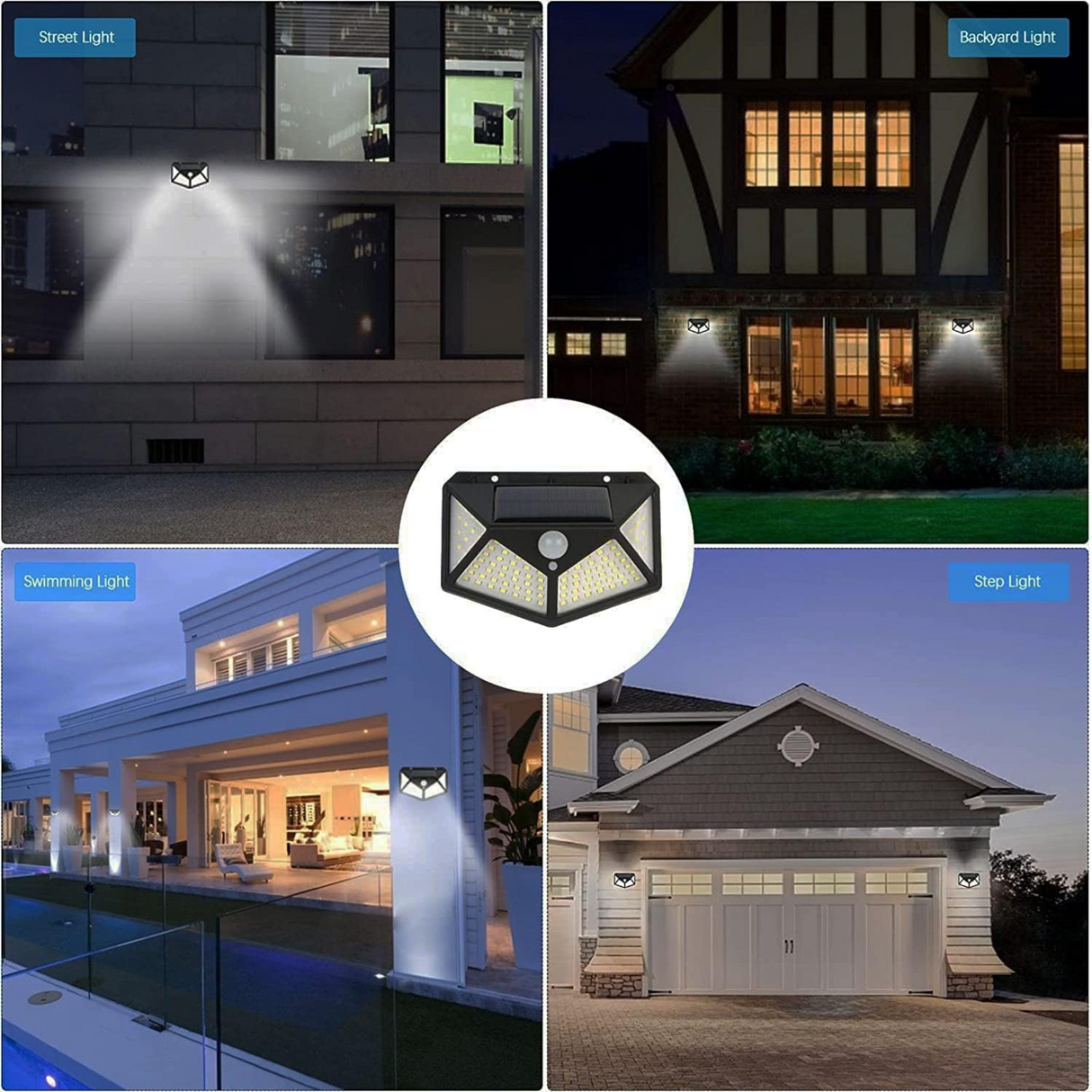 Solar Wall Light 100 LED Wireless Solar Motion Sensor Security Light