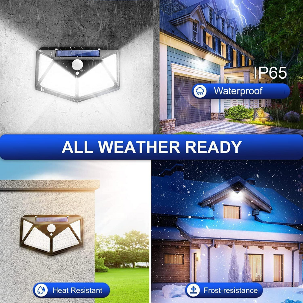 Solar Wall Light 100 LED Wireless Solar Motion Sensor Security Light