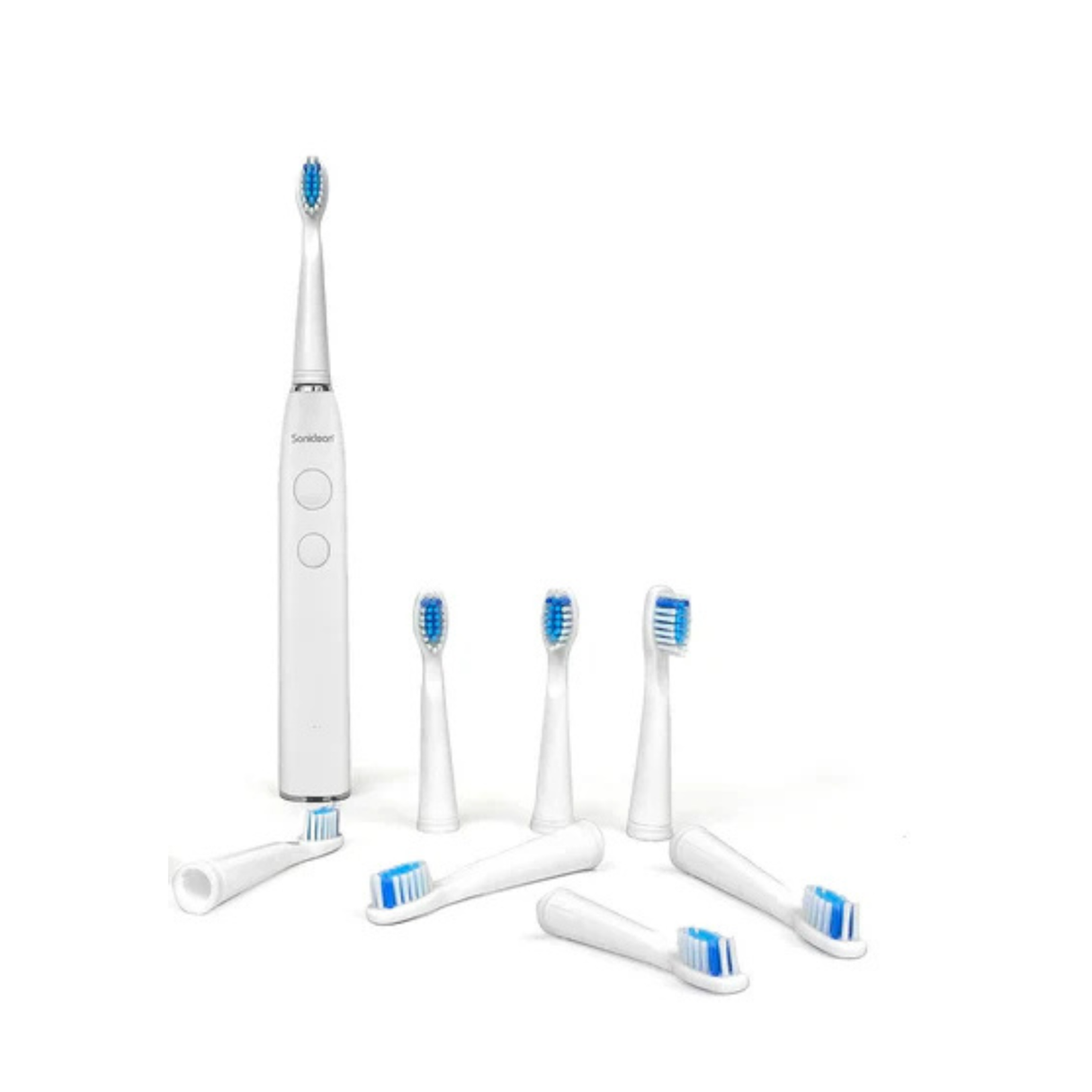 Electric toothbrush with interchangeable heads