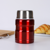 Red stainless steel insulated food jar, glossy insulated container
