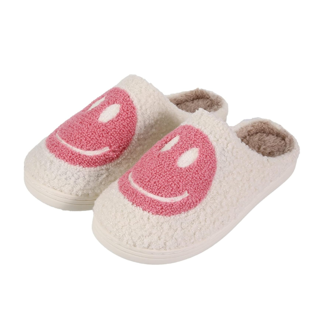 Unisex Soft Plush Smile Slippers