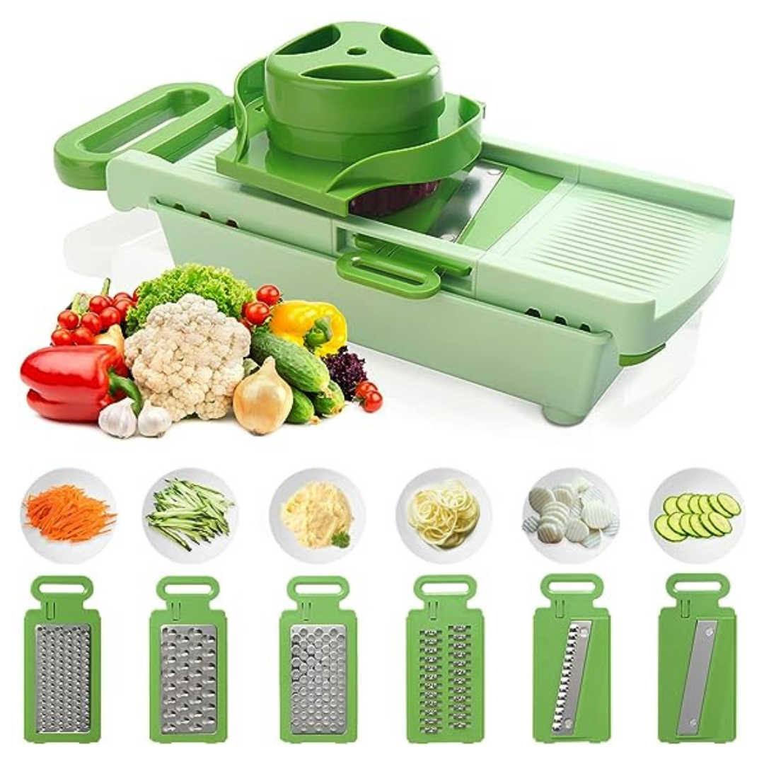 6 In 1 Foldable Food Vegetable Slicer Grater With Container