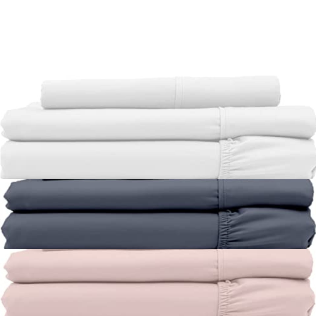 COZCOT 100% Cotton Sheet Set, 3/4 Pc. Set, 450 Thread Count Sateen Weave
