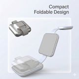 Wesdar 3 in 1 wireless charger compact foldable design with adjustable charging pads