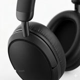 Close-up of Wesdar BH65 headphones ear cushion and adjustable headband detail