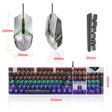 Chiropter Wired RGB LED Backlit Mechanical Gaming Keyboard and Mouse Combo