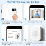 Wireless Video Doorbell with Two-Way Talk HD Night Vision and App Control