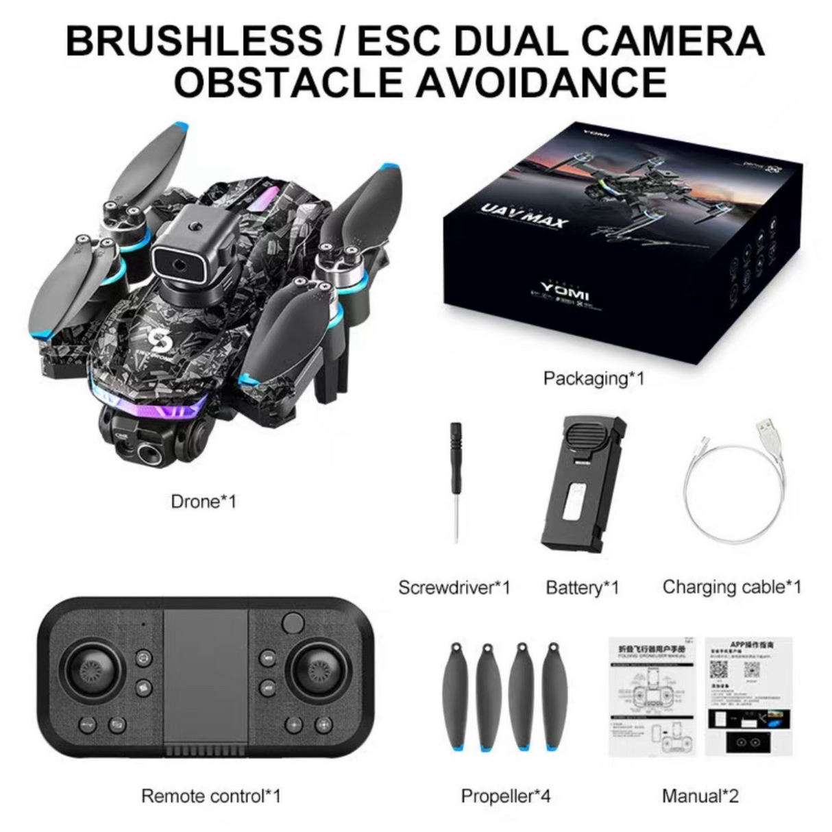 YOMI UAV MAX Brushless ESC Dual Camera Drone