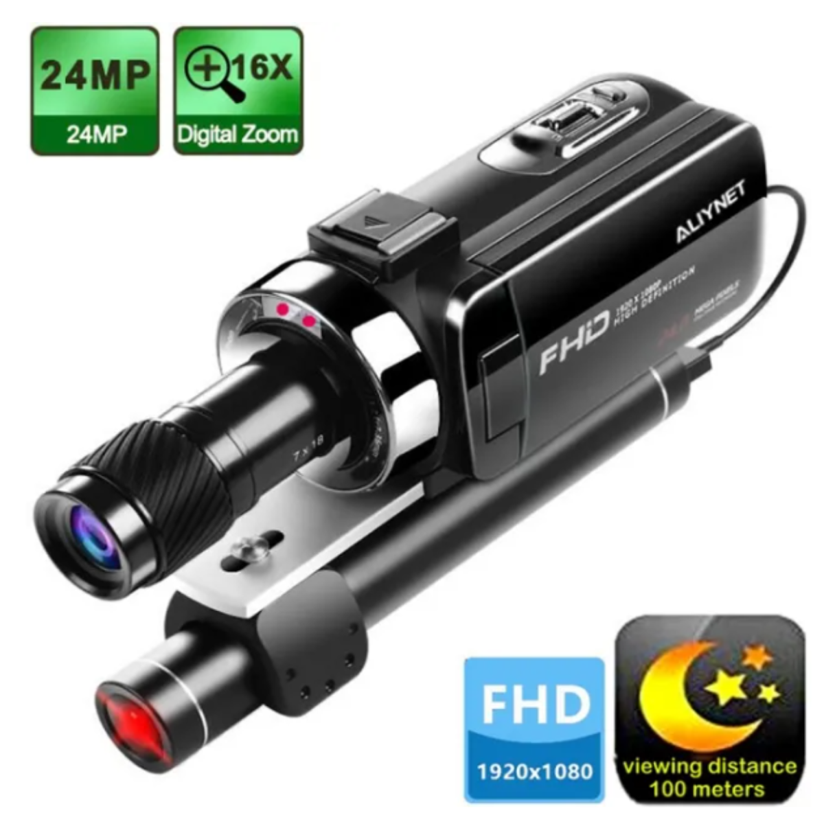 Aliynet Night Vision Camcorder Day and Night Camera