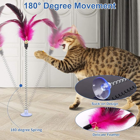 FiGoal Cat Toy Set Realistic Moving Fish Flopping Interactive Wiggle Moving Cat