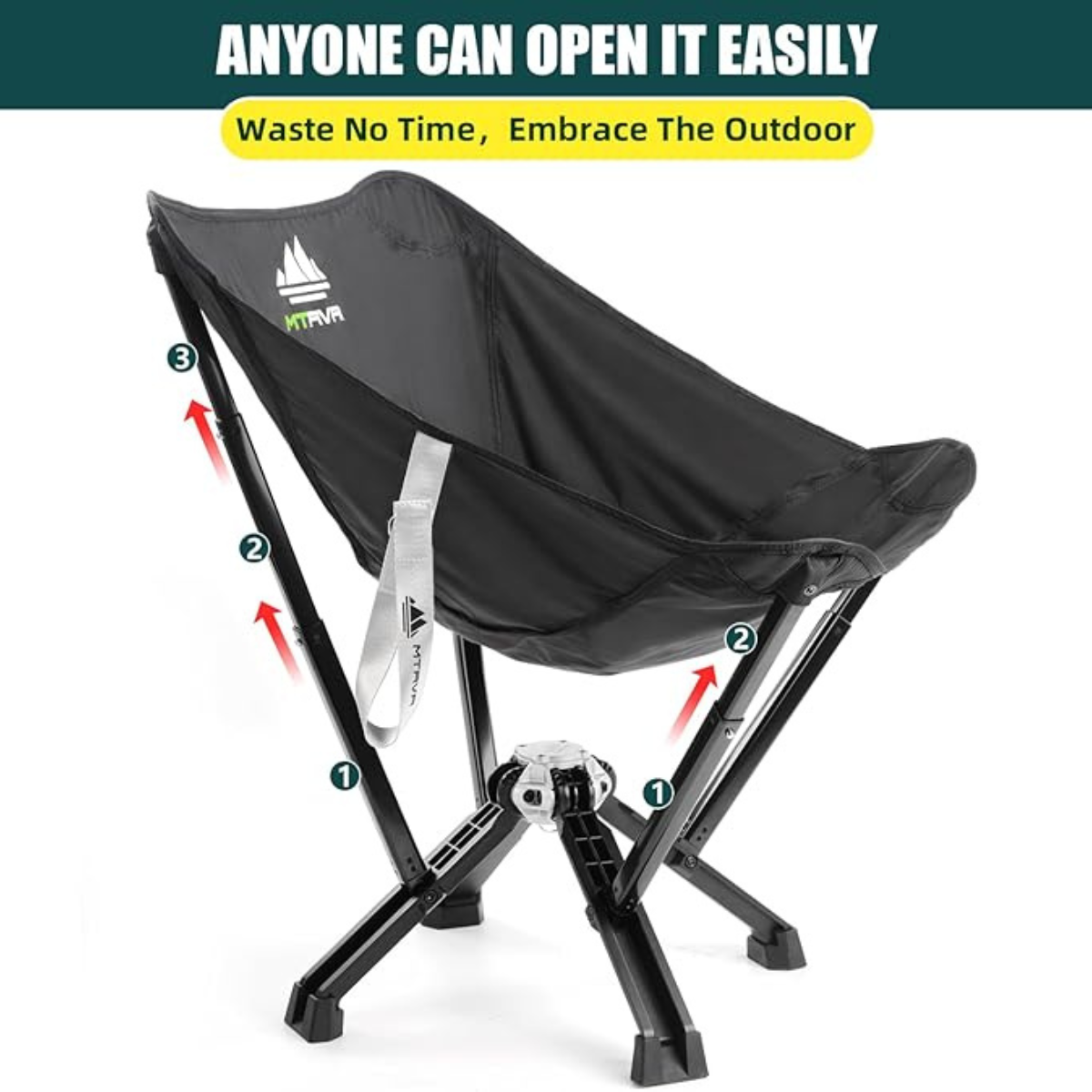 MTRVR Heavy Duty Portable Camping Chair