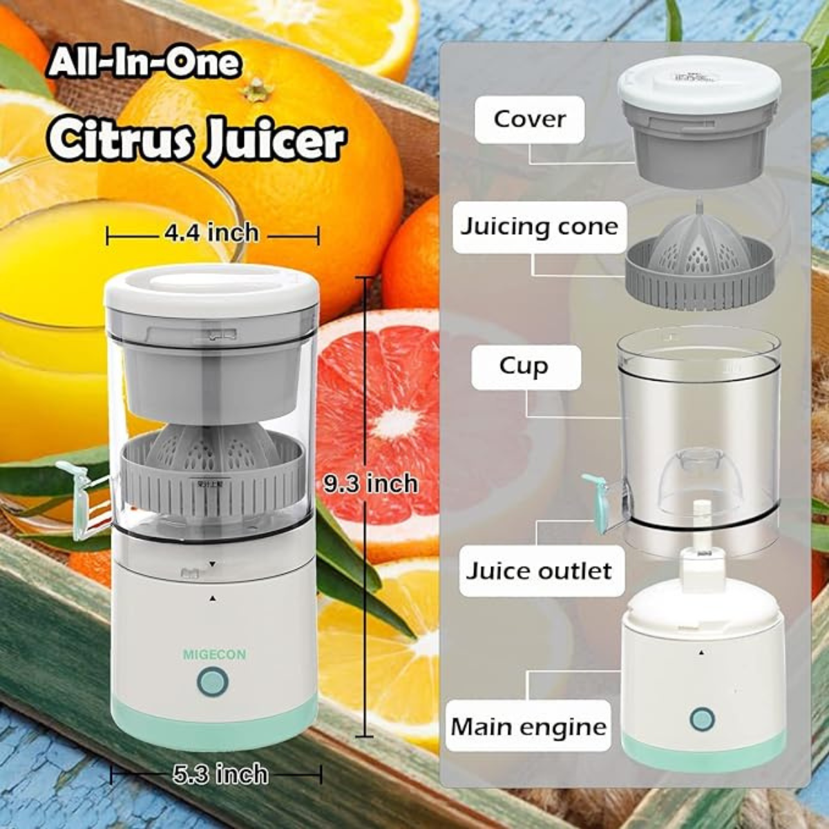 Portable Electric Citrus Juicer