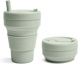 Stojo Collapsible Travel Cup With Straw, 16oz / 470ml