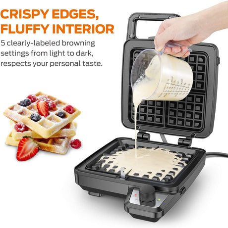 Elechomes Flip Belgian Waffle Maker